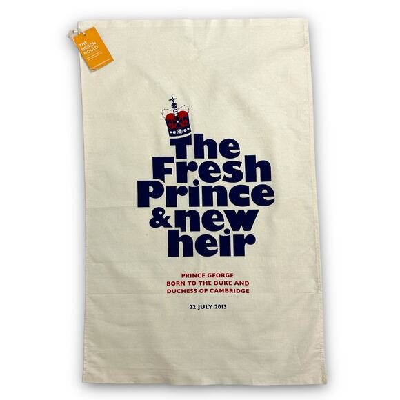 NEW Royal Family Prince George Commemorative Tea Towel Fresh Prince New Heir - Picture 1 of 4